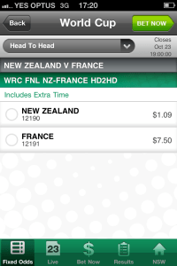 NZ v France