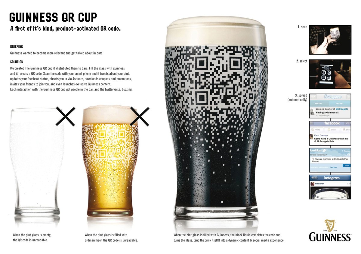 Guinness QR Code Cup