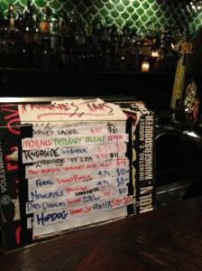 The tap list